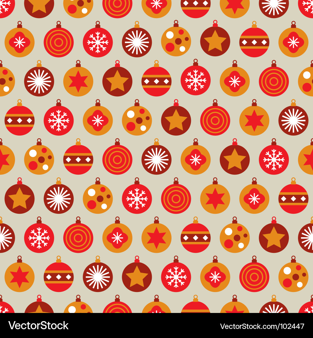 Christmas Bauble Pattern Vector Image