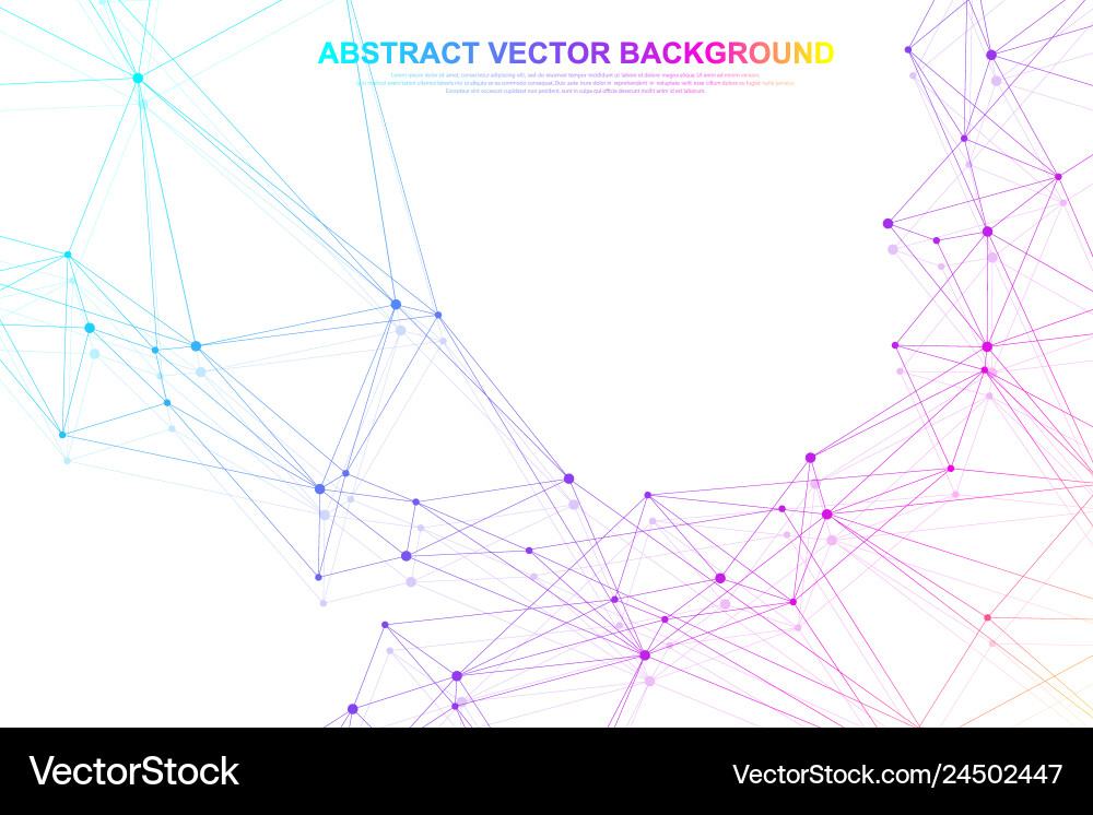Connected Data Network Background vector image