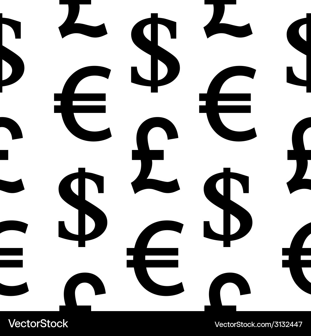 Currency symbols seamless pattern Vector Image
