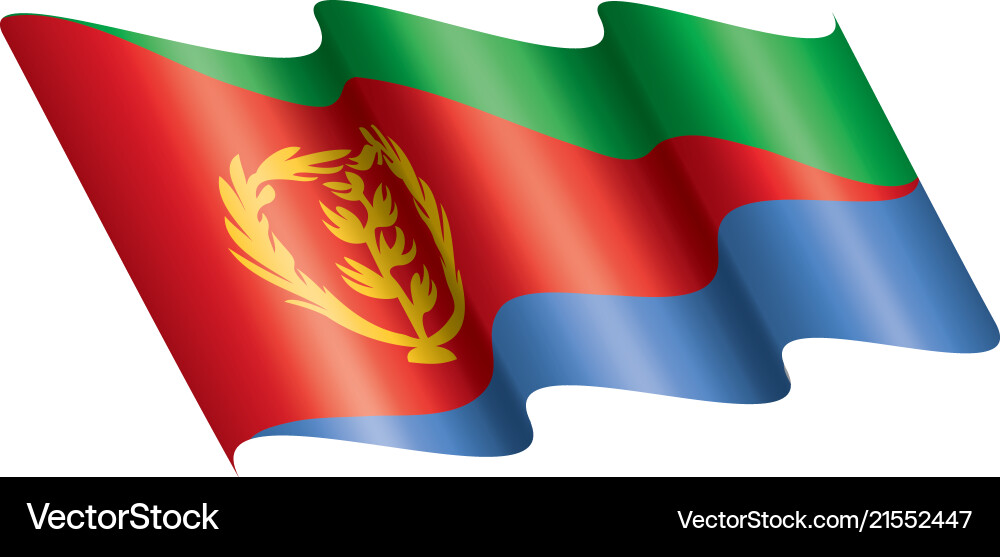 Eritrea flag on a white Vector Image