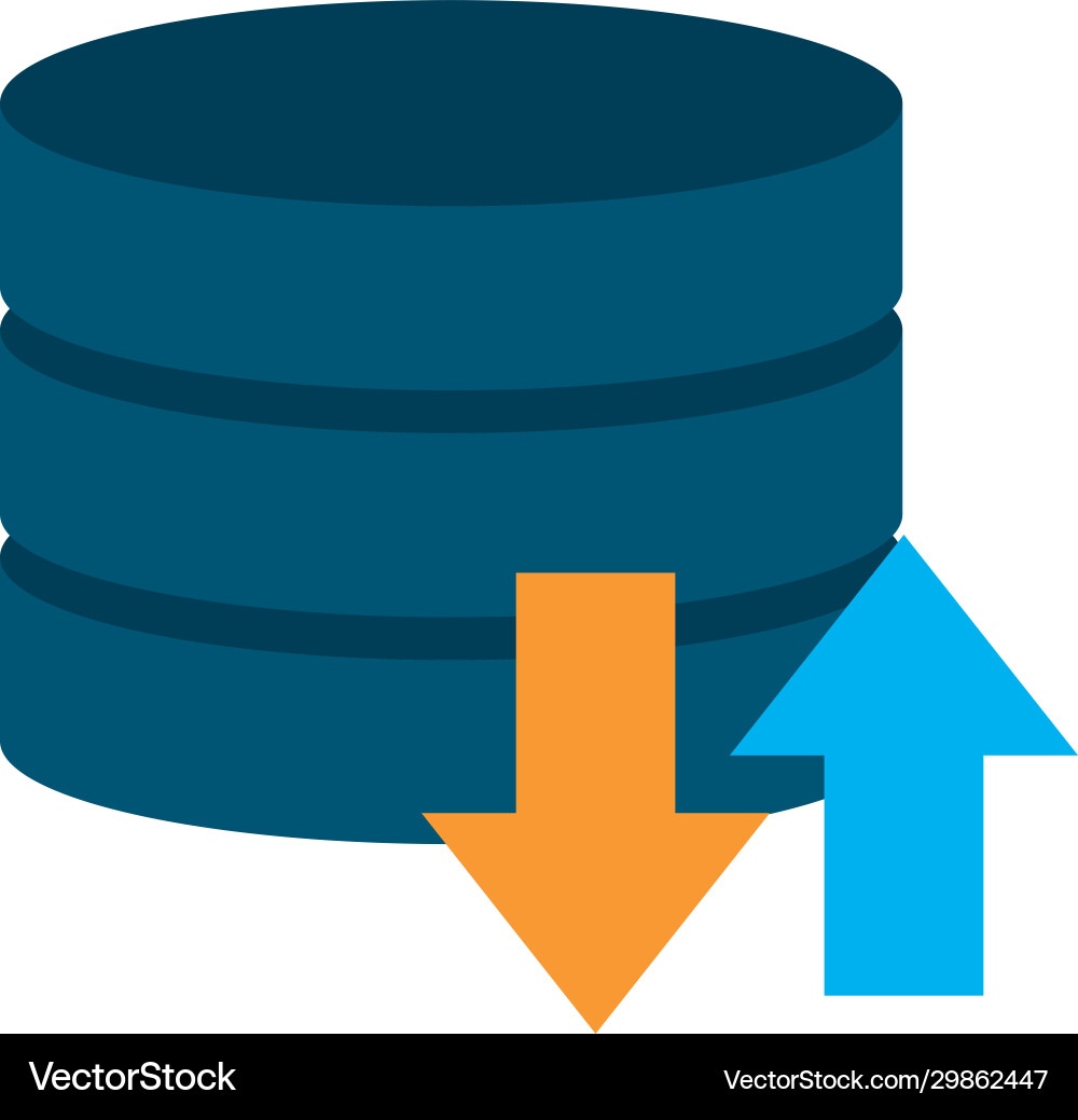 Isolated web hosting flat style icon design vector image