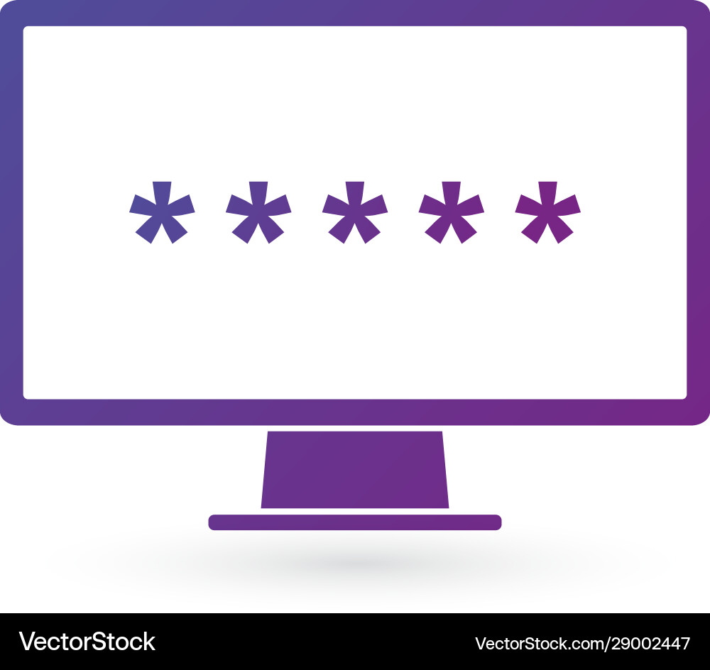 Security computer lock and shield icon password Security computer lock and shield icon password Vector Image