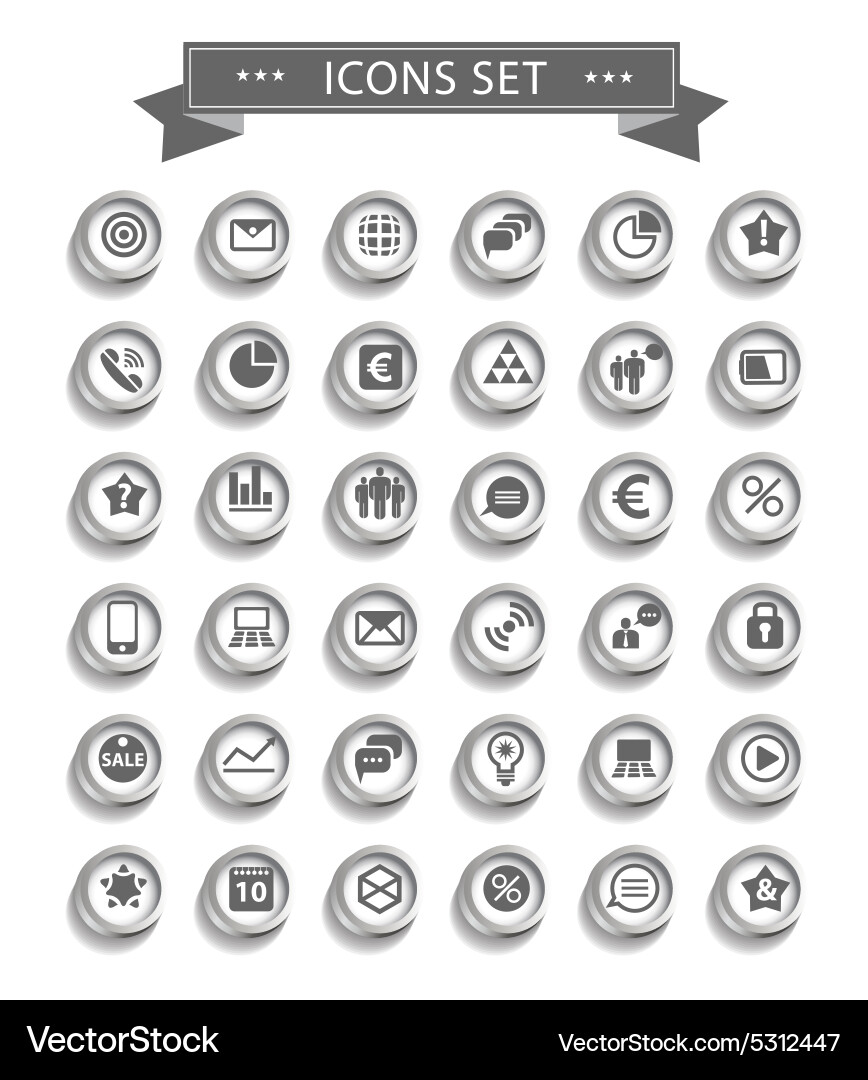 Set of web icons vector image