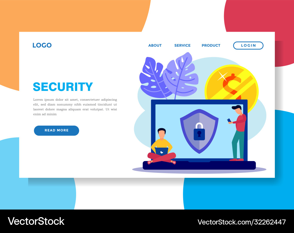 Soft concept protecting computer data for web Soft concept protecting computer data for web vector image