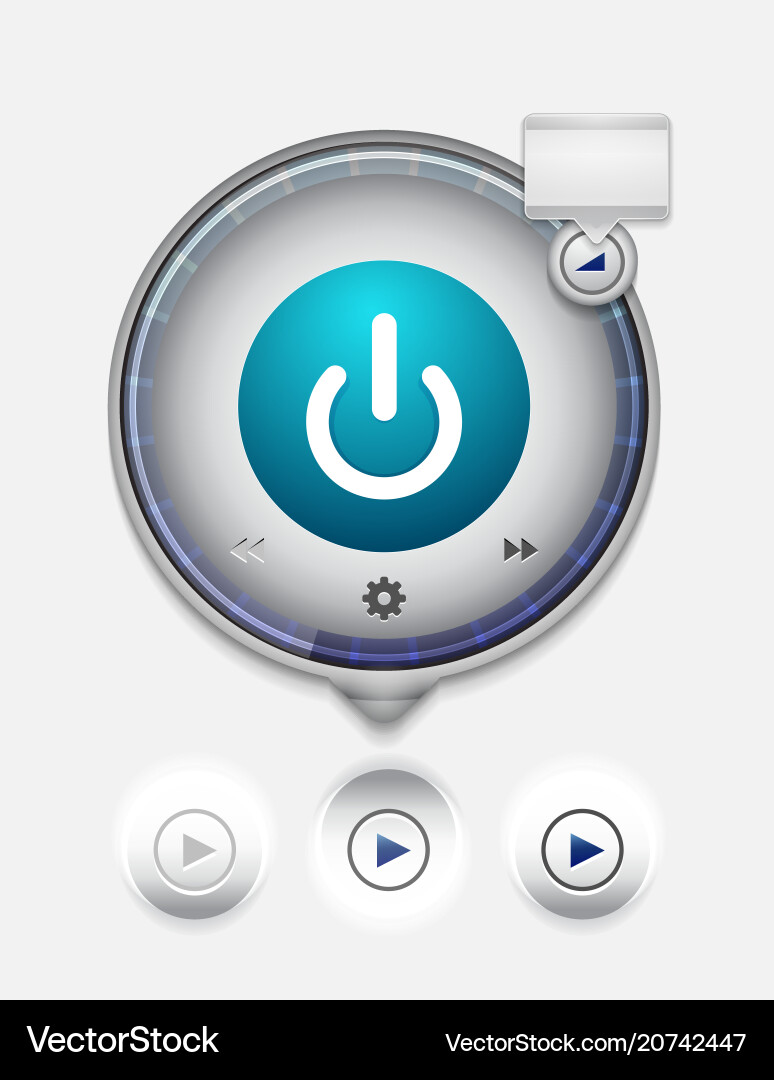 Start power button ui icon design on off symbol Vector Image