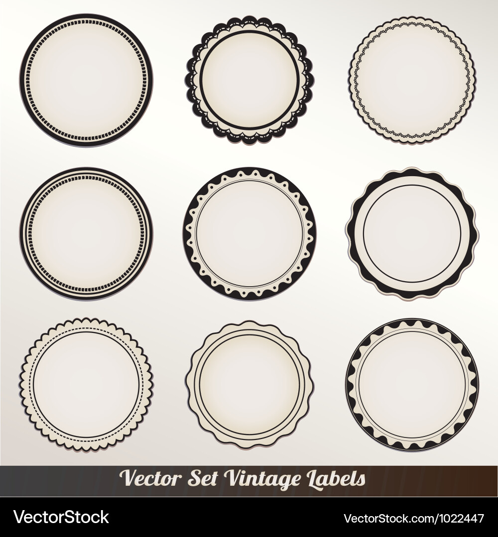 Vintage Frame Labels - Ornamental Set Vector Image