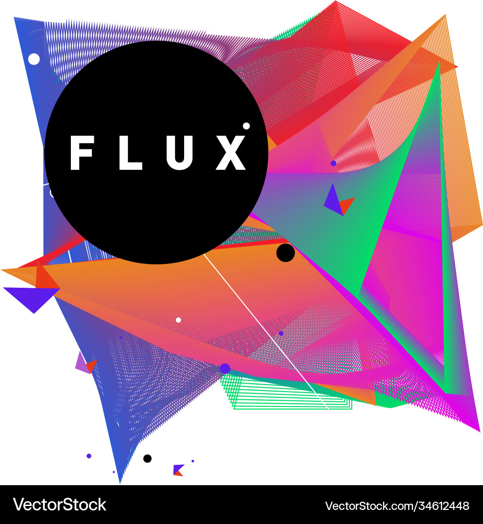 3d colorful wave background dynamic flux effect Vector Image