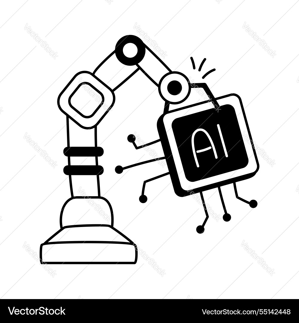 Ai robot vector image