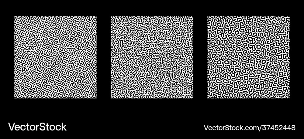 Collection turing abstract seamless pattern Collection turing abstract seamless pattern vector image