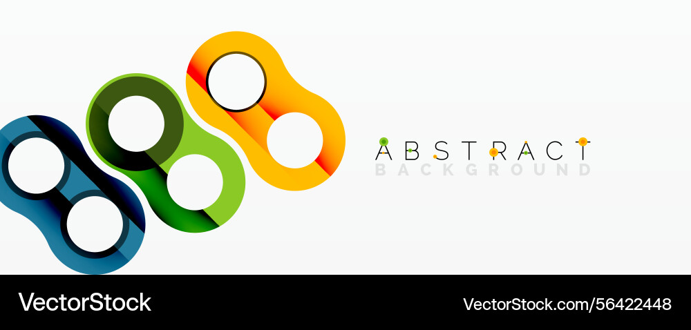 Colorful linked circles form abstract design Colorful linked circles form abstract design vector image