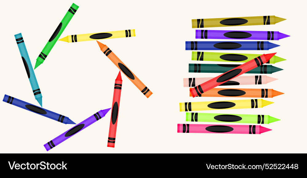 Colorful wax crayon frame education Colorful wax crayon frame education vector image