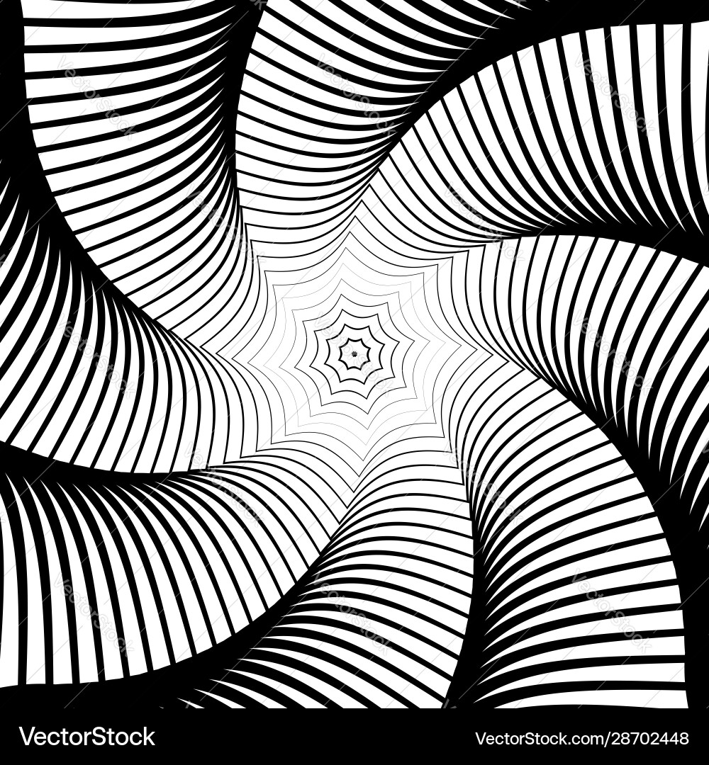 Dynamic Op Art Rotation Vector Image