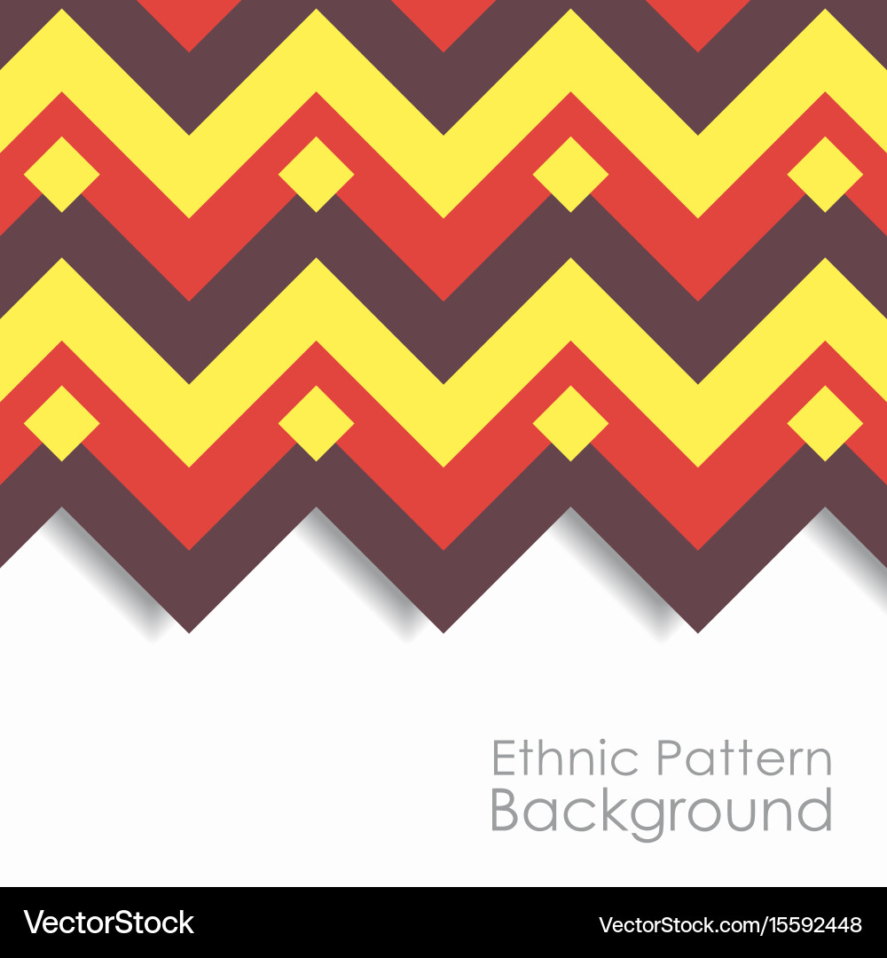 Ethnic Zigzag Pattern Background Vector Image