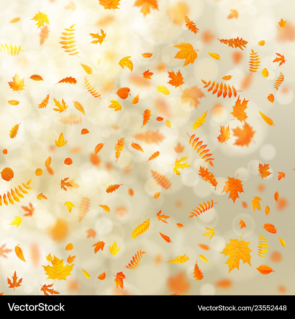 Gold autumn bokeh background with maple Gold autumn bokeh background with maple vector image