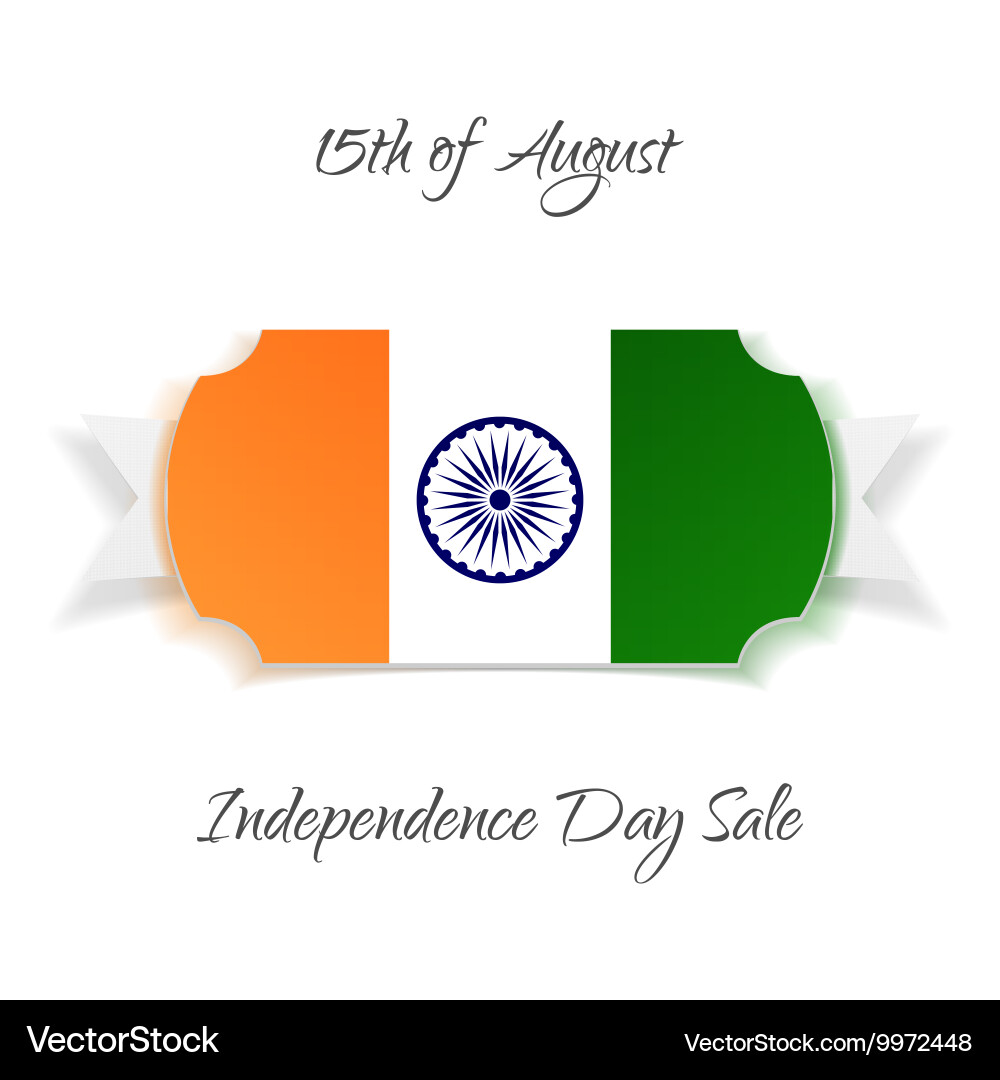 India independence day paper banner Vector Image