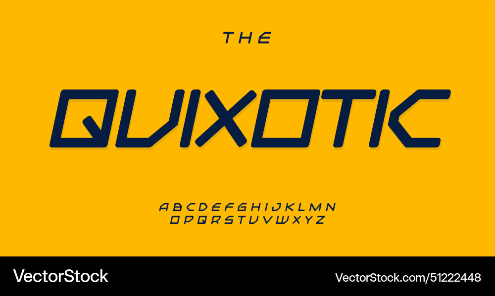 Oblique squared geometric font italic sans serif Oblique squared geometric font italic sans serif vector image