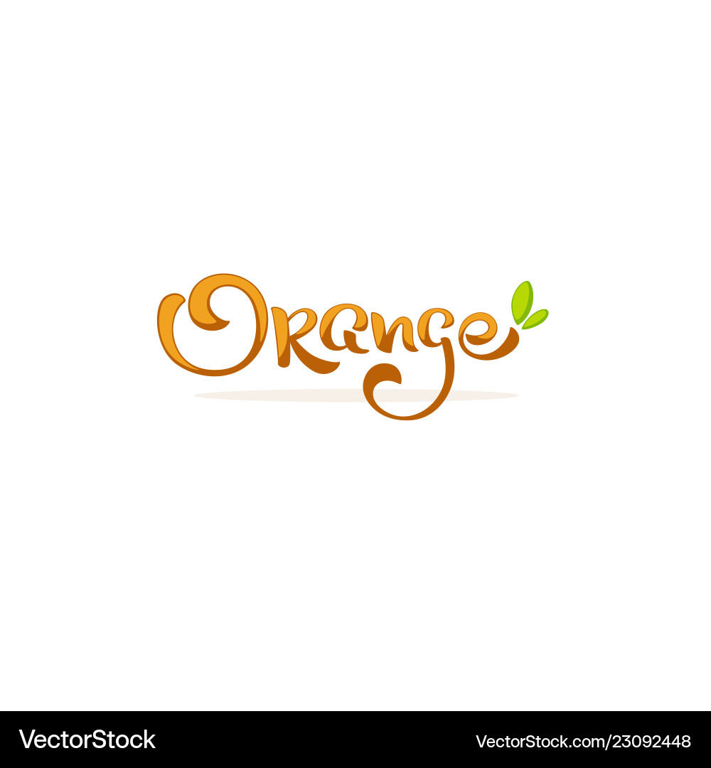 Orange Schriftform für Ihren Zitrus Orange Schriftform für Ihren Zitrus vektorbild