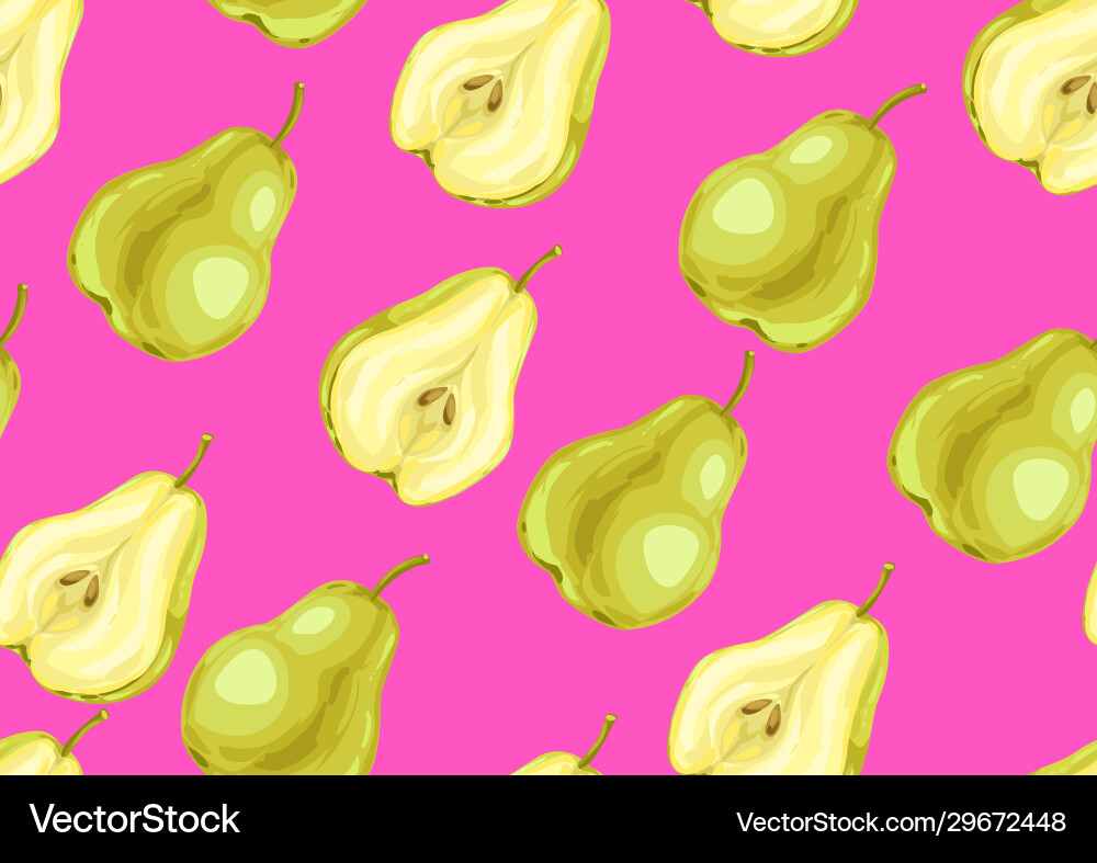 Seamless pattern with pears and slices Seamless pattern with pears and slices vector image