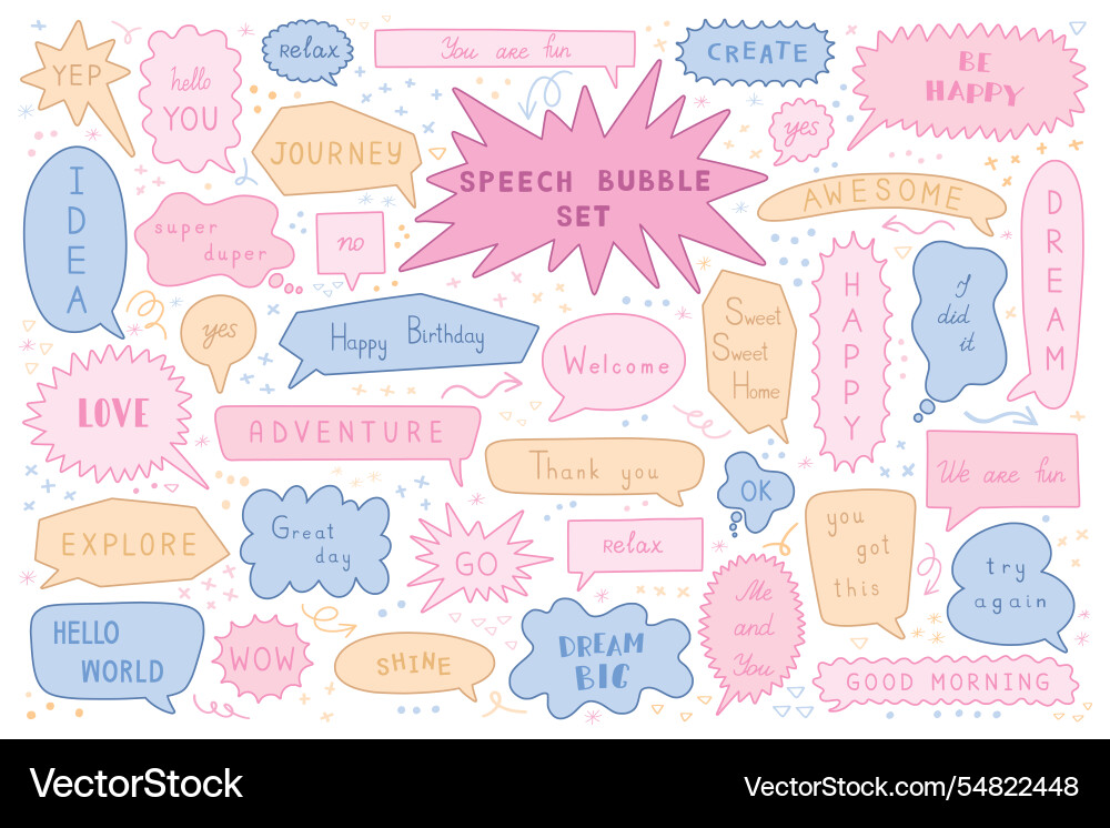 Text box dialog balloon frame hand drawn talk Text box dialog balloon frame hand drawn talk vector image