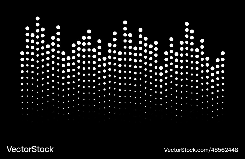 White grunge halftone dots gradient background Vector Image