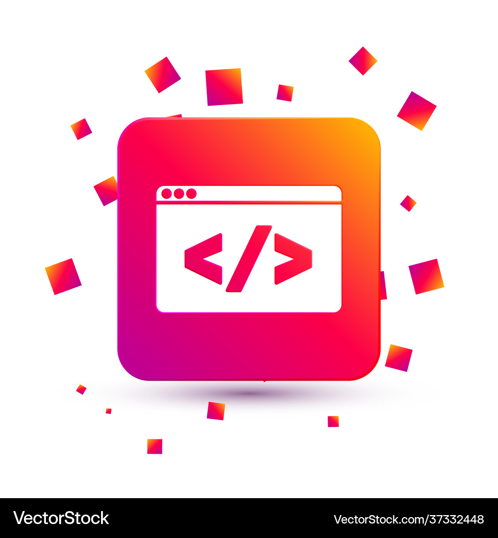 White web design and front end development icon White web design and front end development icon vector image