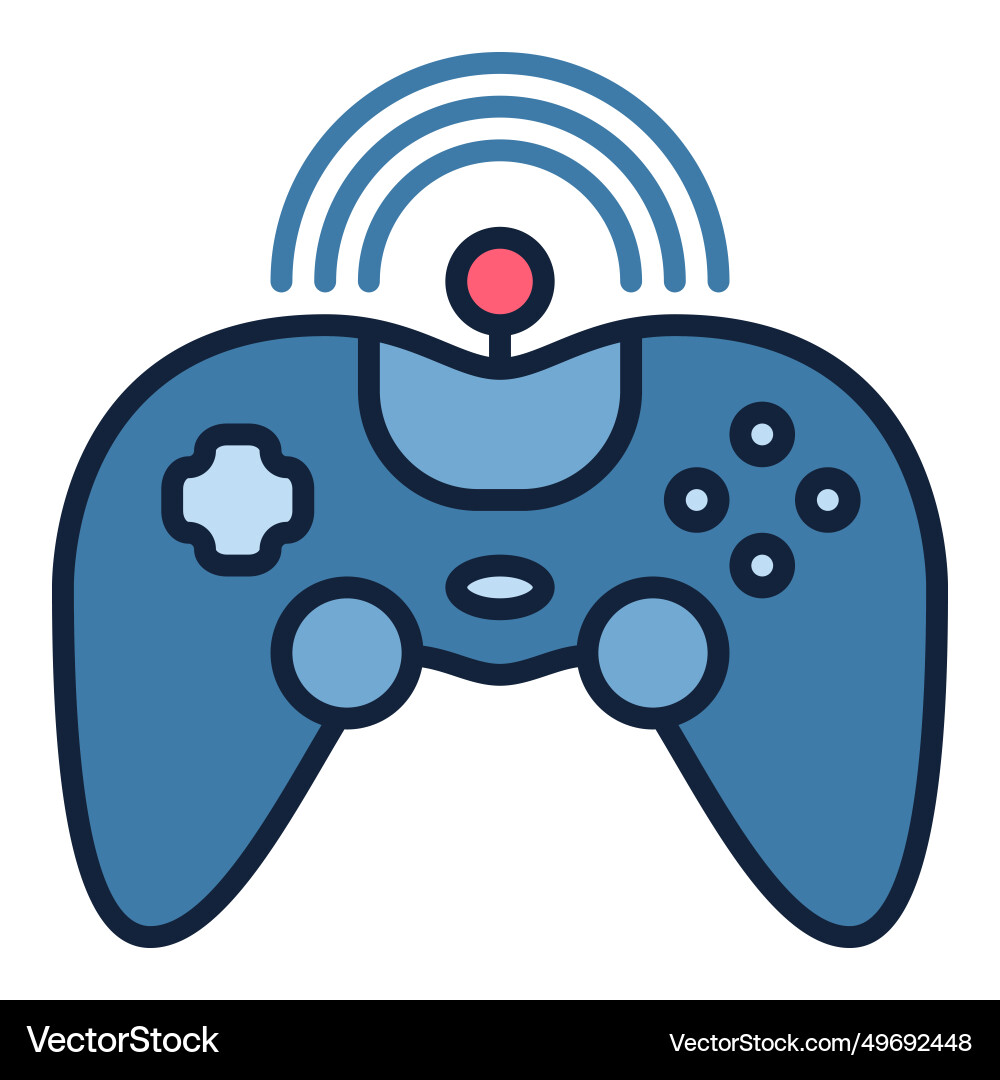 Wireless videogame controller gamepad colored Wireless videogame controller gamepad colored vector image