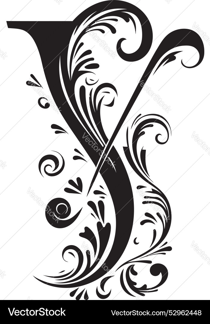 Yin yang patterns balanced font y yuletide Yin yang patterns balanced font y yuletide vector image