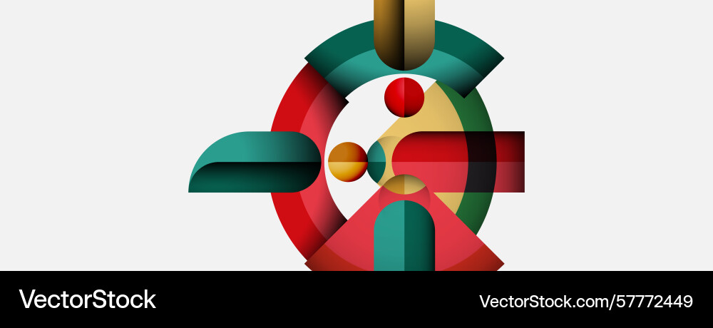 Abstract geometric shapes overlap creating Vector Image