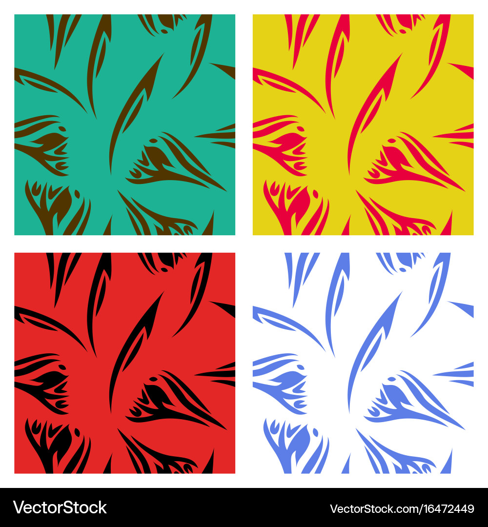 Assembly of patterns in striped style vector image