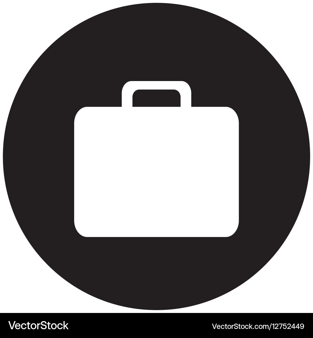 Briefcase button thumbnail business icon image vector image