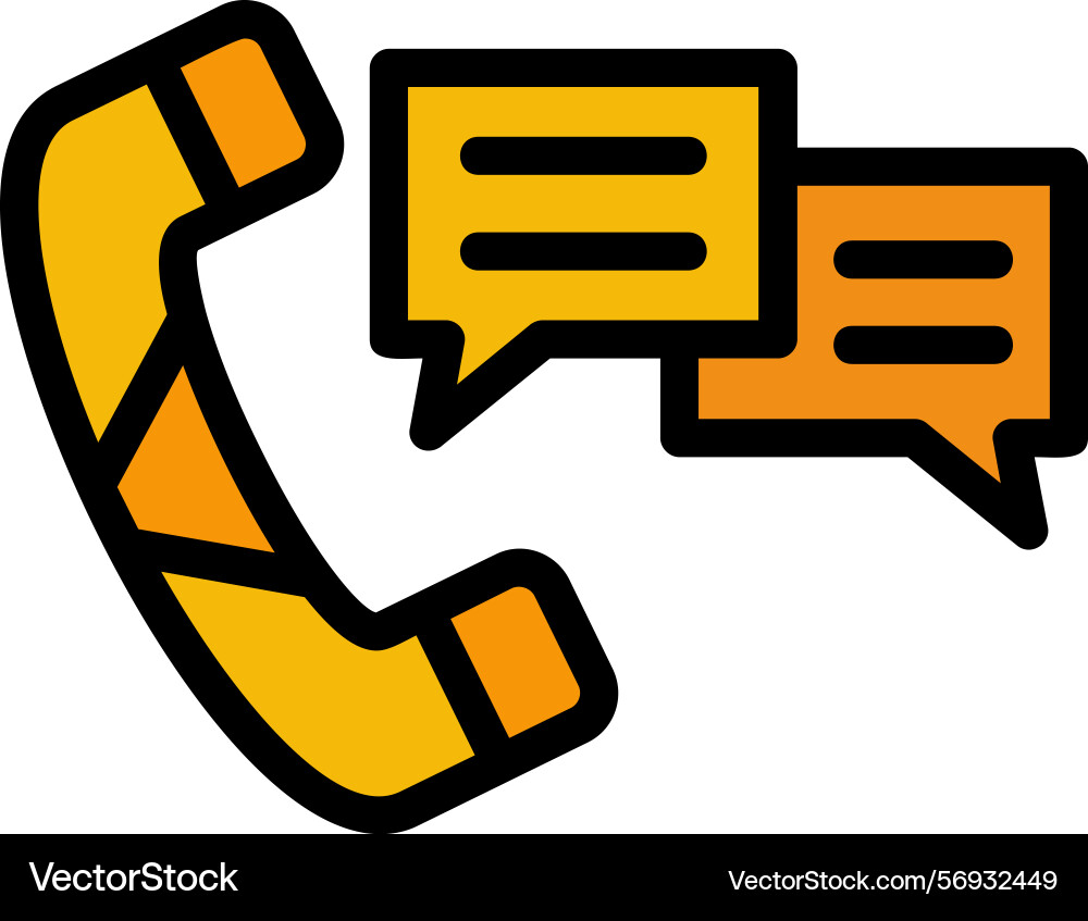 Call scripting line filled style icon design vector image