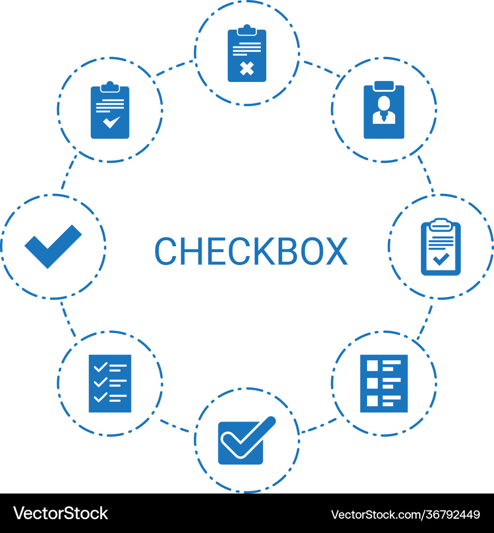 Checkbox icons Checkbox icons Vector Image