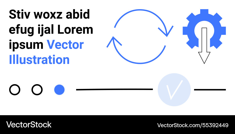 Conceptual graphics featuring gear circular Vector Image