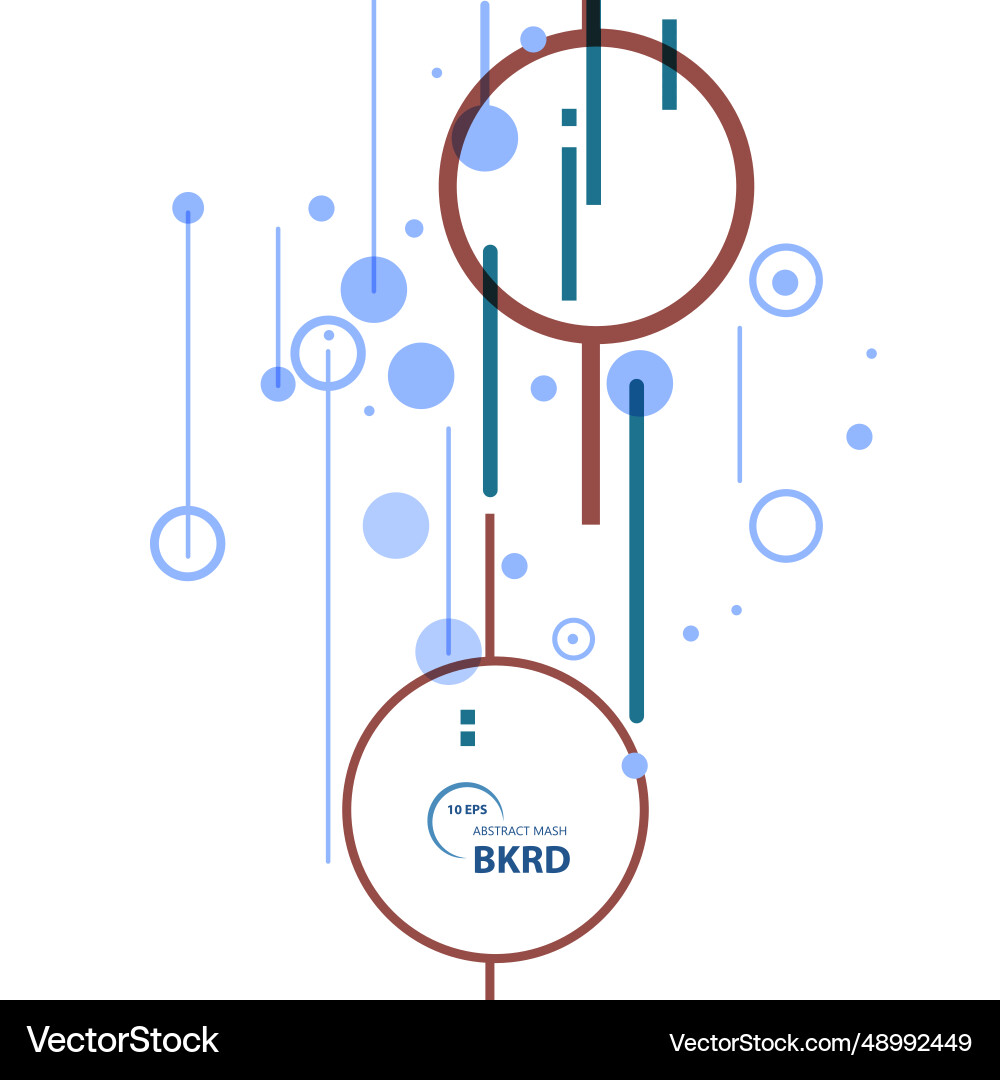 Dynamic diagonal lines and circles on white Dynamic diagonal lines and circles on white vector image
