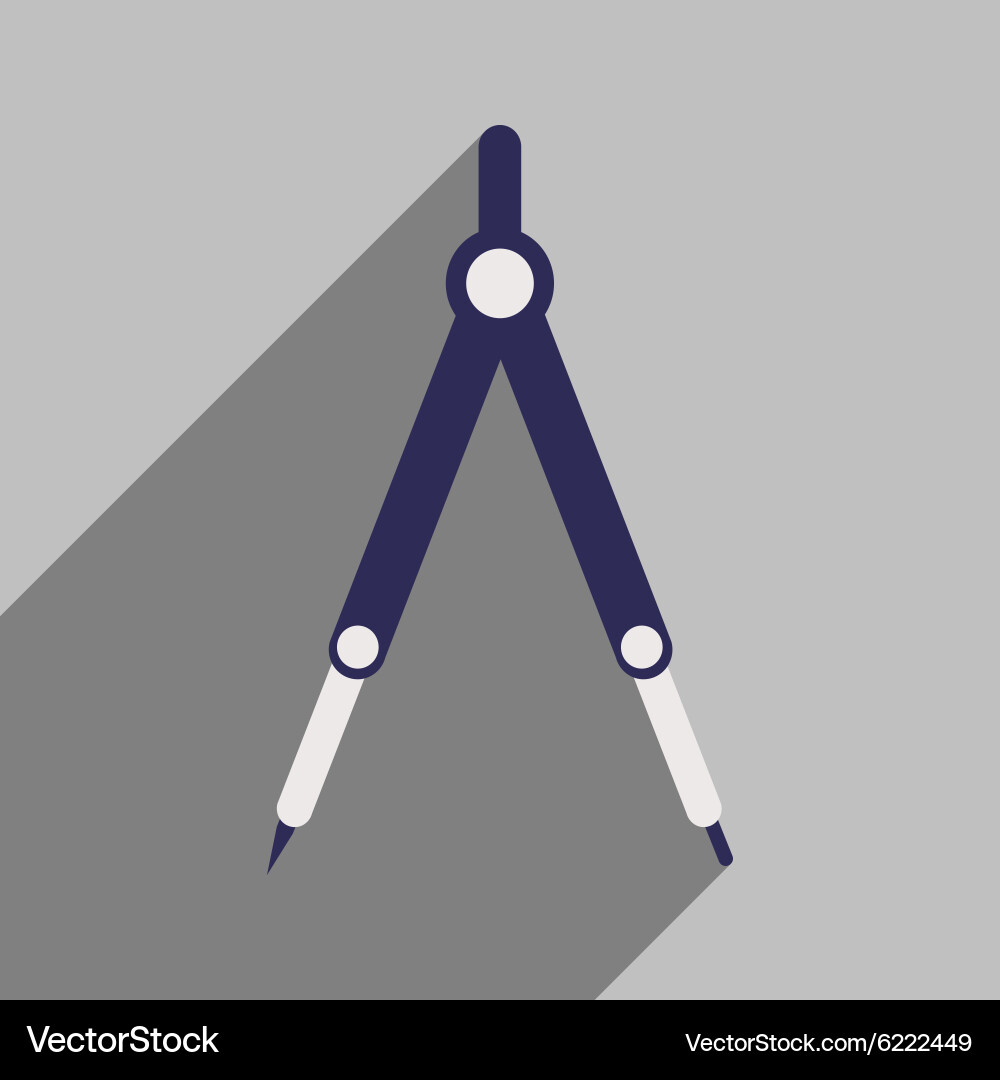Flat with shadow icon and mobile application vector image