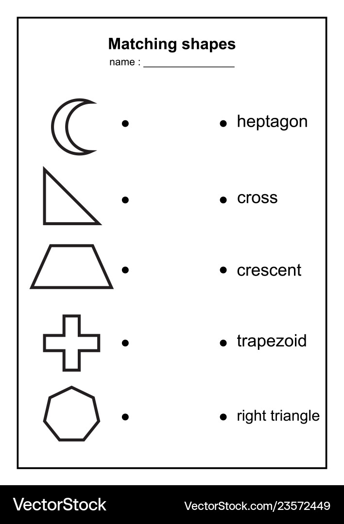 Geometry shape matching game educational Vector Image