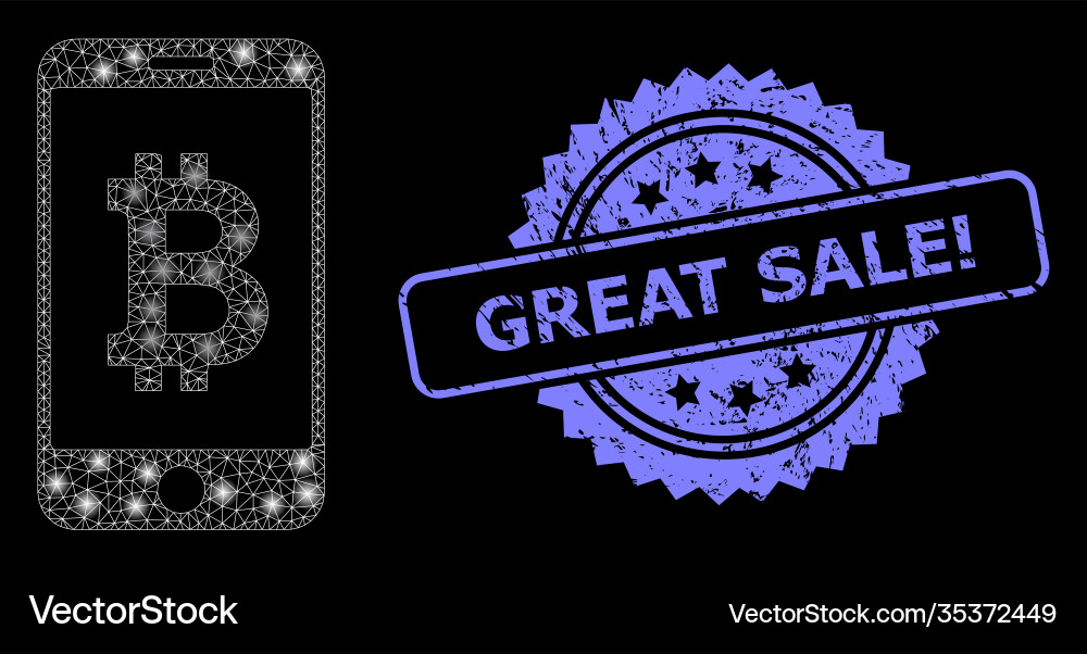 Grunge great sale exclamation seal and bright web Grunge great sale exclamation seal and bright web vector image
