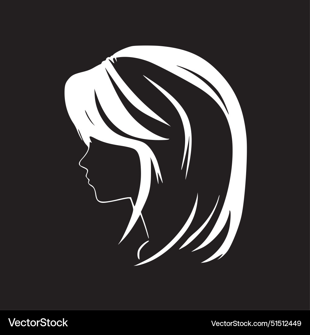 Hair - black and white Royalty Free Vector Image