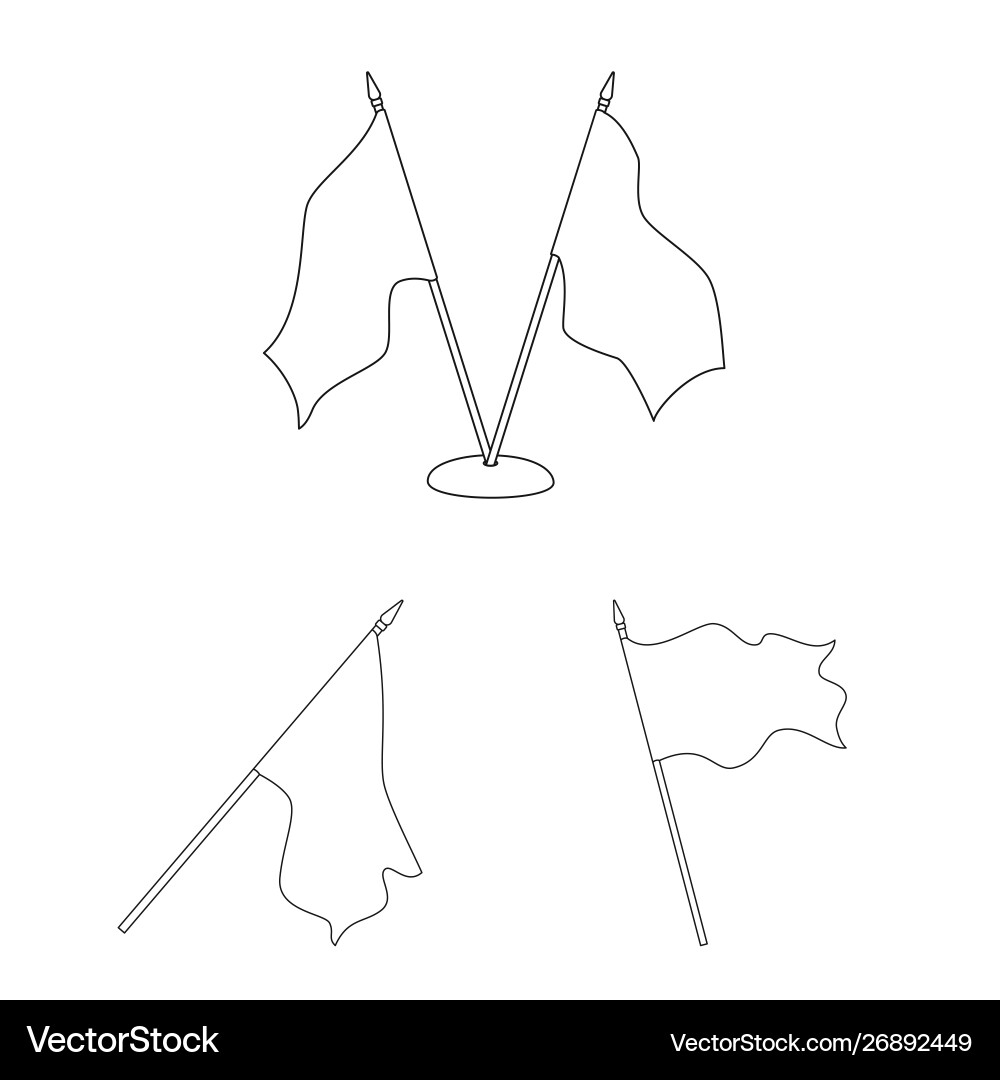 Isolated object blank and canvas symbol set Vector Image