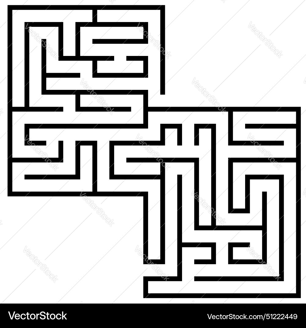 Maze labyrinth with entry and exit Vector Image