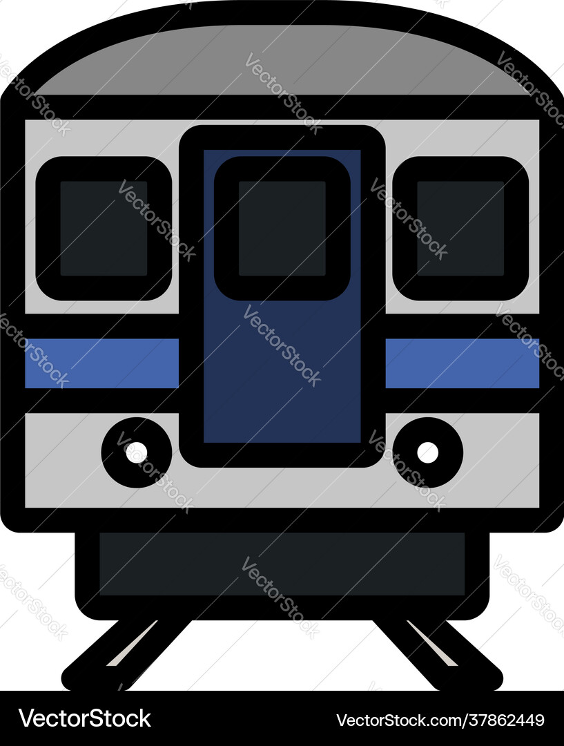 Subway train icon Royalty Free Vector Image - VectorStock