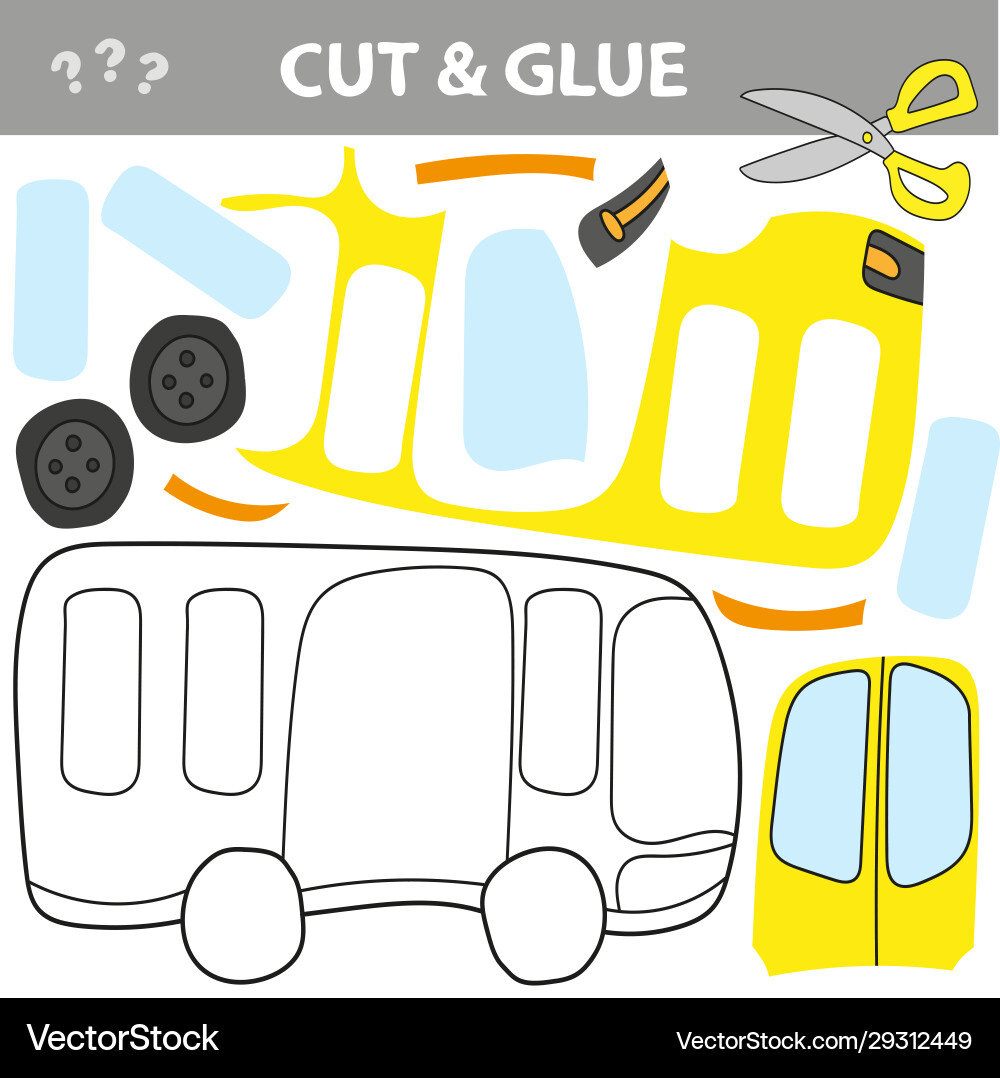Use scissors and glue restore picture Vector Image