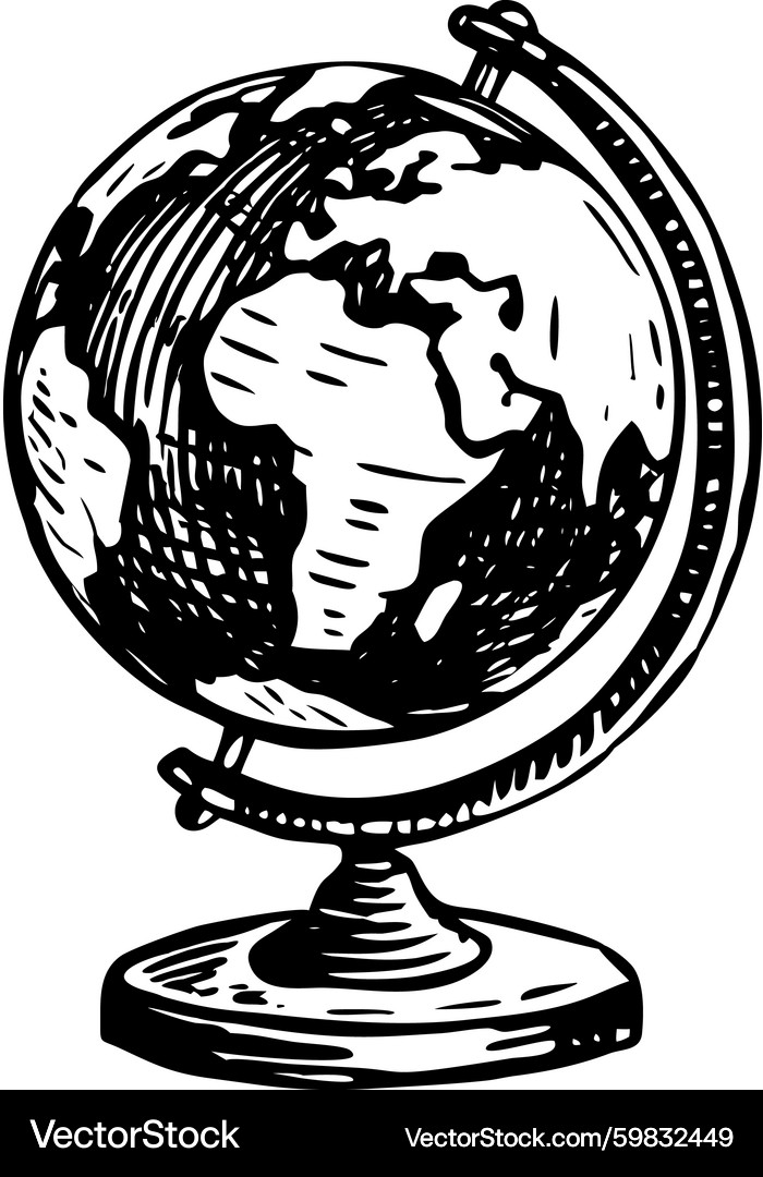 World globe Royalty Free Vector Image - VectorStock