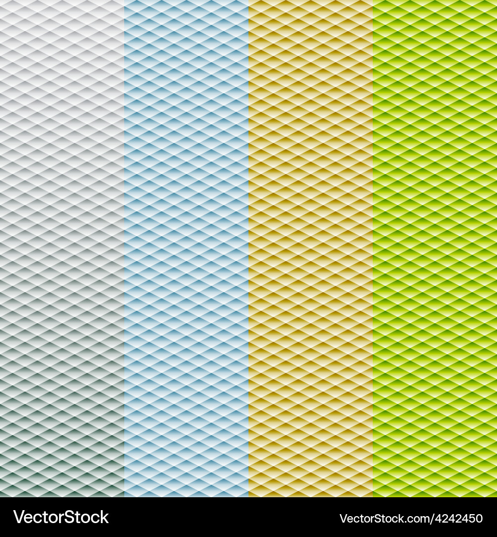 Abstract geometric triangle seamless patterns set Vector Image