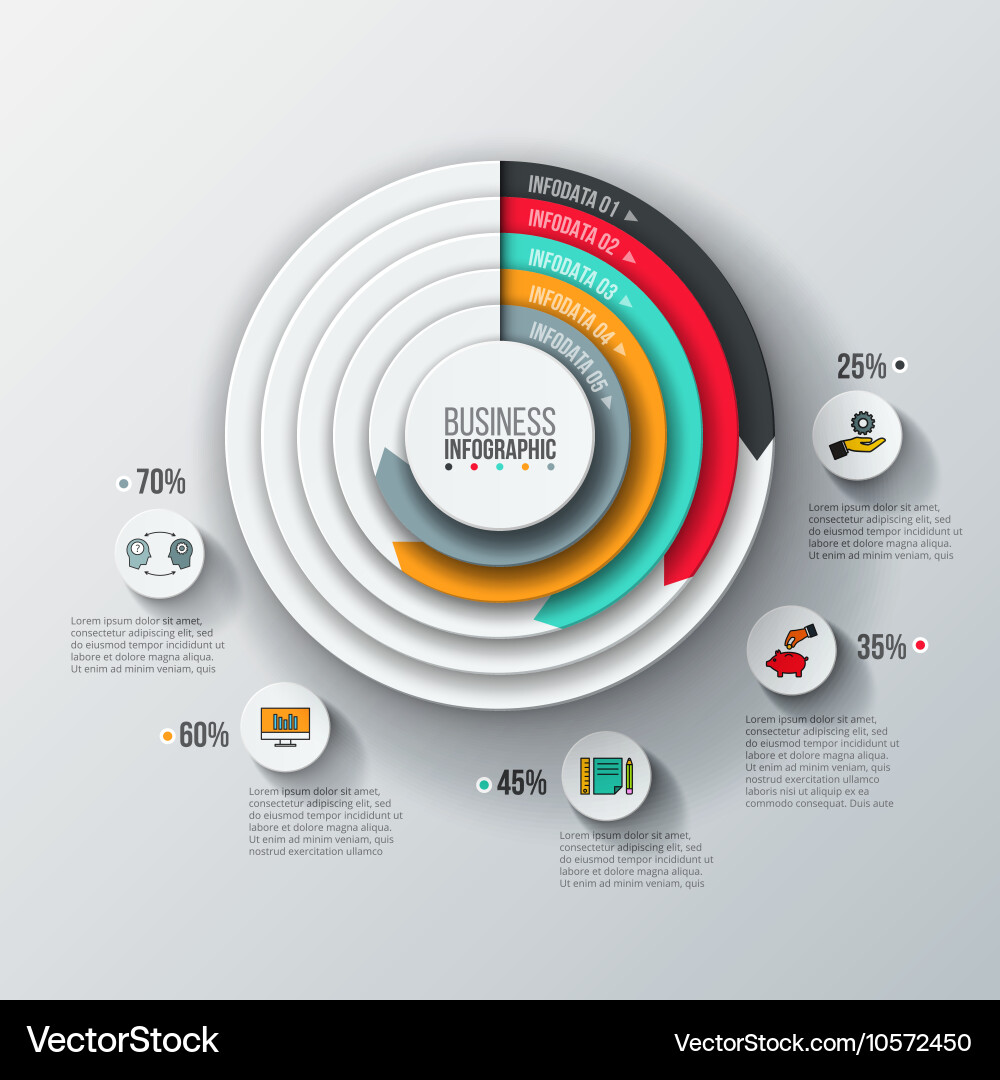 Circular Data Visualization vector image