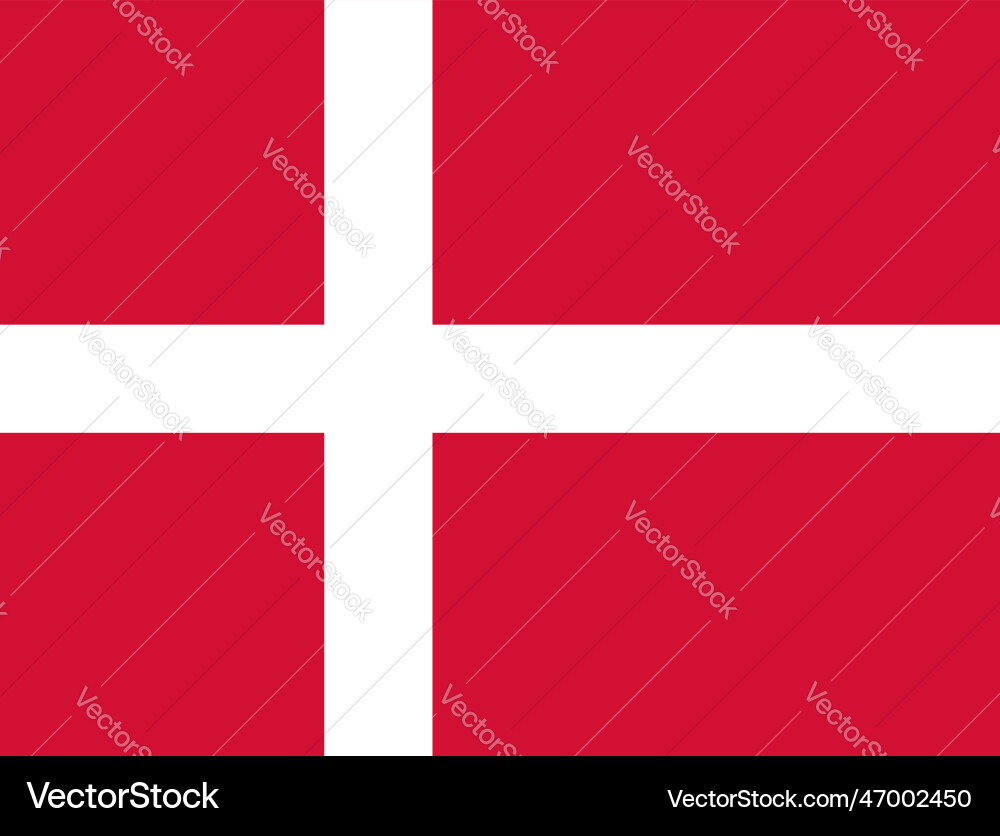 Danish Flag Royalty Free Vector Image - VectorStock