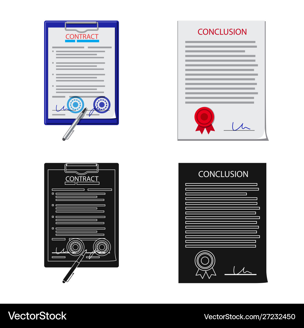 Isolated object form and document logo vector image