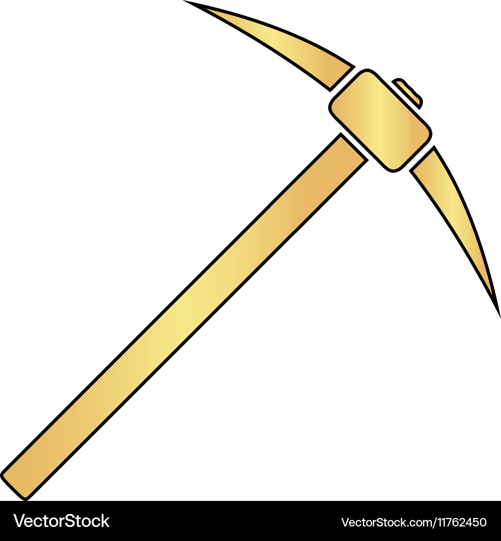 Pickax computer symbol Vector Image