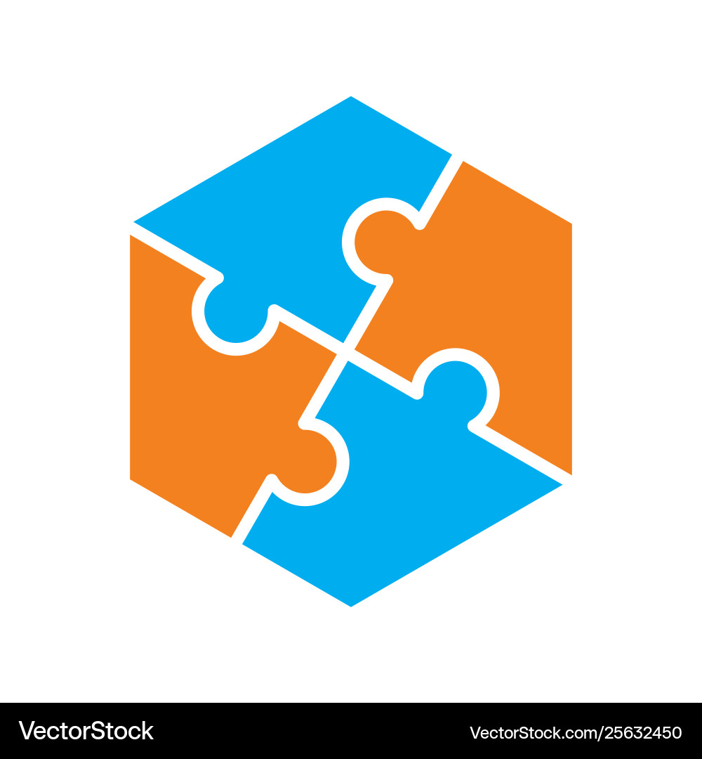 Puzzle icon on background for graphic and web Puzzle icon on background for graphic and web vector image