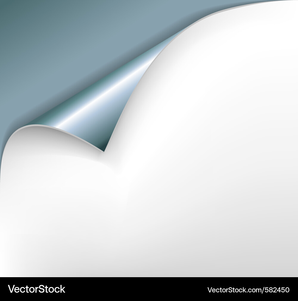 Single Paper Curl Vector Image